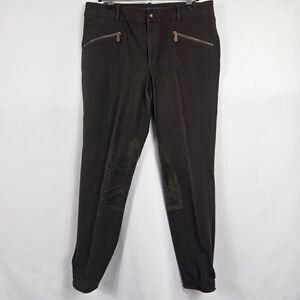 Ralph Lauren Ponte Jodhpur Pants in Dark Brown Size 12